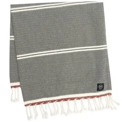 Badlakan Hamam Amasra 90x190 Cm Olivegrön/beige/rost Badetuch Olivgrün