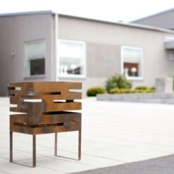 Röshults Urban 70 Fire Basket, Untreated Steel -Gartenmöbel Rabatte roshults fire basket urban 2