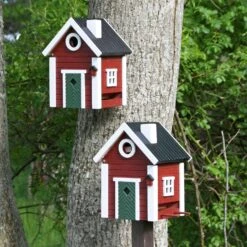 Multiholk Red Cottage 5 Multiholk Red Cottage -Gartenmöbel Rabatte wildlife garden multiholk birdhouse bird feeder 3